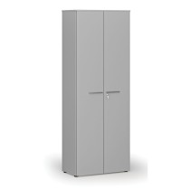 Kancelářská skříň s dveřmi PRIMO GRAY, 2128 x 800 x 420 mm, šedá
