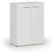 Kancelářská skříň s dveřmi PRIMO WHITE, 1087 x 800 x 420 mm, bílá