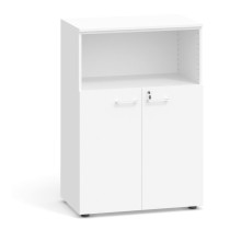 Kancelárska skriňa kombinovaná, 1087 x 800 x 420 mm, biela