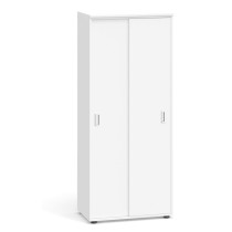Kancelárska skriňa PRIMO so zasúvacími dverami, 1781 x 800 x 420 mm, biela