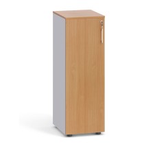 Kancelárska skriňa s dverami PRIMO, 1087 x 400 x 420 mm, sivá / buk