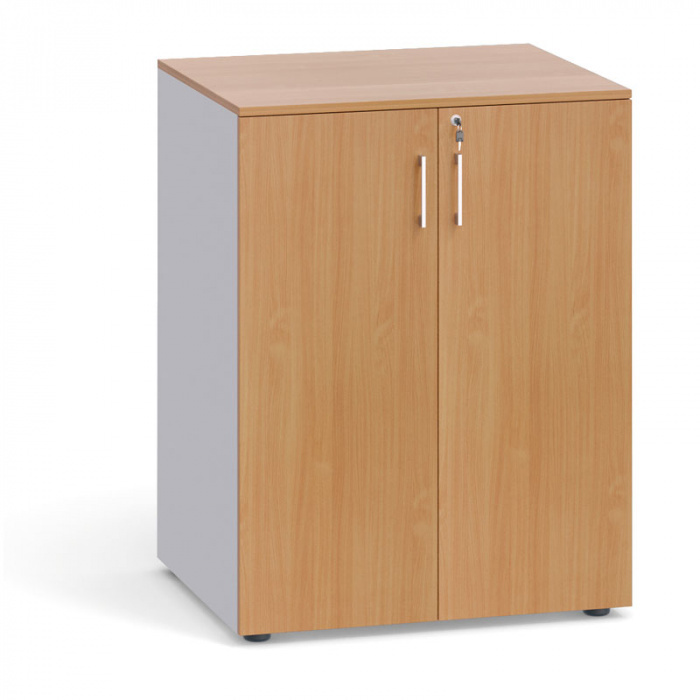 Kancelárska skriňa s dverami PRIMO, 800 x 640 x 1040 mm, 2 police