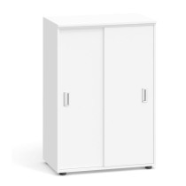 Kancelárska skriňa zasúvacie dvere, 1087 x 800 x 420 mm, biela