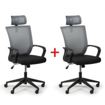 Kancelárska stolička BASIC 1+1 ZADARMO, sivá
