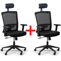 Kancelárska stolička FELIX 1+1 ZADARMO, čierna