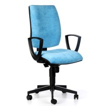 Kancelárska stolička FIGO s podpierkami rúk, permanentný kontakt, modrá