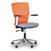 Kancelárska stolička HAAG, oranžová/sivá