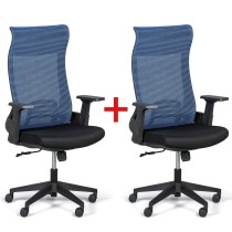 Kancelárska stolička HARPER 1+1 ZADARMO, modrá