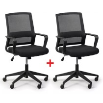 Kancelárska stolička LOW 1+1 ZADARMO, čierna