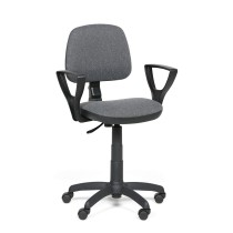 Kancelárska stolička MILANO s podpierkami rúk, sivá