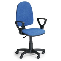 Kancelárska stolička TORINO s podpierkami rúk, permanentný kontakt, modrá