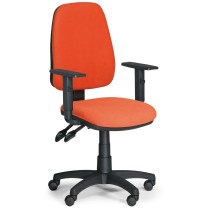 Kancelářská židle ALEX s područkami, oranžová