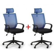 Kancelářská židle BASIC 1+1 ZDARMA, modrá