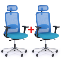 Kancelářská židle JILL 1+1 ZDARMA, modrá