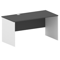 Kancelársky písací stôl FUTURE do paravánu, 1700 x 800 mm, biela/grafitová