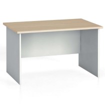 Kancelársky písací stôl PRIMO FLEXI, rovný 1200 x 800 mm, biela/dub prírodný