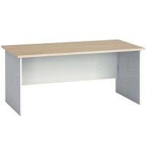 Kancelársky písací stôl PRIMO FLEXI, rovný 1600 x 800 mm, biela/dub prírodný