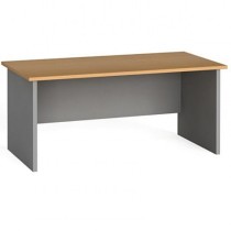 Kancelársky písací stôl PRIMO FLEXI, rovný 1800 x 800 mm, sivá / buk