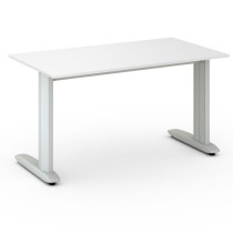 Kancelársky písací stôl PRIMO FLEXIBLE 1400 x 800 mm, biela