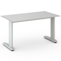 Kancelársky písací stôl PRIMO FLEXIBLE 1400 x 800 mm, sivá