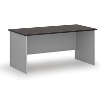 Kancelársky písací stôl rovný PRIMO GRAY, 1600 x 800 mm, sivá/wenge