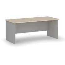 Kancelársky písací stôl rovný PRIMO GRAY, 1800 x 800 mm, sivá/breza