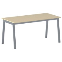 Stůl PRIMO BASIC se šedostříbrnou podnoží, 1600 x 800 x 750 mm