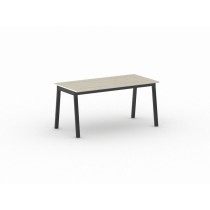 Kancelársky pracovný stôl PRIMO BASIC, čierna podnož 1600 x 800 mm, dub prírodný