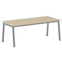 Stôl PRIMO BASIC so sivostriebornou podnožou, 2000 x 900 x 750 mm