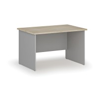 Kancelářský psací stůl rovný PRIMO GRAY, 1200 x 800 mm, šedá/dub přírodní