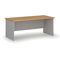 Kancelářský psací stůl rovný PRIMO GRAY, 1800 x 800 mm, šedá/buk