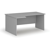 Kancelářský rohový pracovní stůl PRIMO GRAY, 1600 x 1200 mm, levý, šedá
