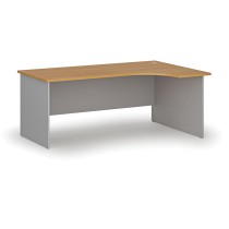 Kancelářský rohový pracovní stůl PRIMO GRAY, 1800 x 1200 mm, pravý, šedá/buk