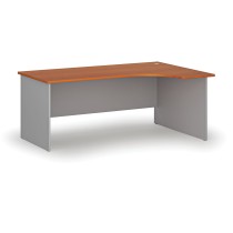 Kancelářský rohový pracovní stůl PRIMO GRAY, 1800 x 1200 mm, pravý, šedá/třešeň