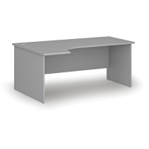 Kancelársky rohový pracovný stôl PRIMO GRAY, 1800 x 1200 mm, ľavý, sivá