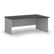 Kancelársky rohový pracovný stôl PRIMO GRAY, 1800 x 1200 mm, pravý, sivá/wenge