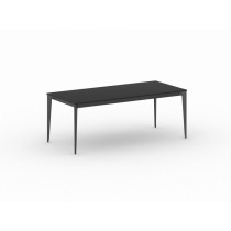 Kancelársky stôl PRIMO ACTION, čierna podnož, 2000 x 900 mm, grafitová