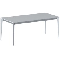 Kancelársky stôl PRIMO ACTION, sivostrieborná podnož, 1800 x 900 mm, sivá