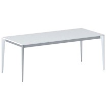 Kancelársky stôl PRIMO ACTION, sivostrieborná podnož, 2000 x 900 mm, biela