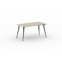 Kancelársky stôl PRIMO ALFA, čierna podnož, 1600 x 800 mm, dub prírodný