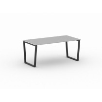 Kancelársky stôl PRIMO IMPRESS, čierna podnož, 1800 x 900 mm, sivá