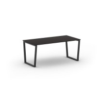 Kancelársky stôl PRIMO IMPRESS, čierna podnož, 2000 x 900 mm, wenge