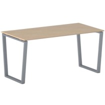 Kancelársky stôl PRIMO IMPRESS, sivostrieborná podnož, 1600 x 800 mm, buk