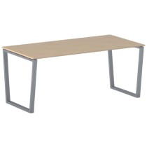 Kancelársky stôl PRIMO IMPRESS, sivostrieborná podnož, 1800 x 900 mm, buk