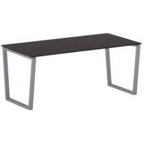 Kancelársky stôl PRIMO IMPRESS, sivostrieborná podnož, 1800 x 900 mm, wenge