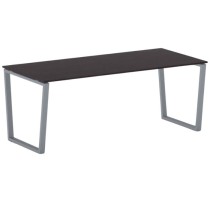 Kancelársky stôl PRIMO IMPRESS, sivostrieborná podnož, 2000 x 900 mm, wenge