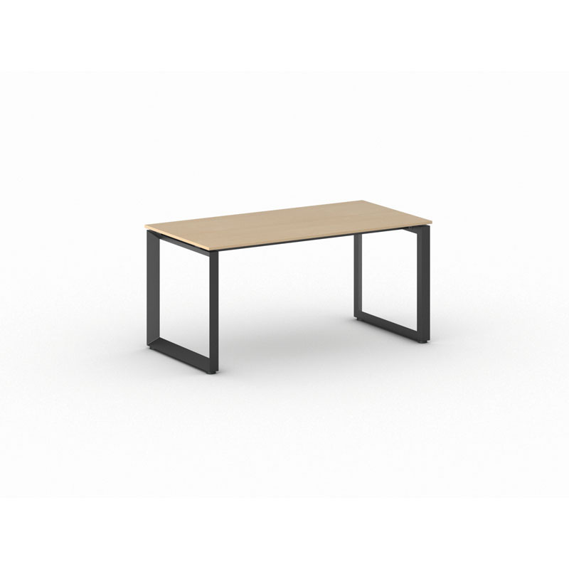 Kancelársky stôl PRIMO INSPIRE, čierna podnož, 1600 x 800 x 750 mm
