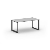 Kancelársky stôl PRIMO INSPIRE, čierna podnož, 1800 x 900 mm, sivá