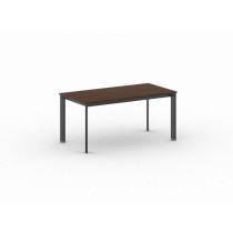 Kancelársky stôl PRIMO INVITATION, čierna podnož, 1600 x 800 mm, orech