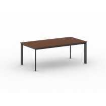 Kancelársky stôl PRIMO INVITATION, čierna podnož, 2000 x 1000 mm, čerešňa